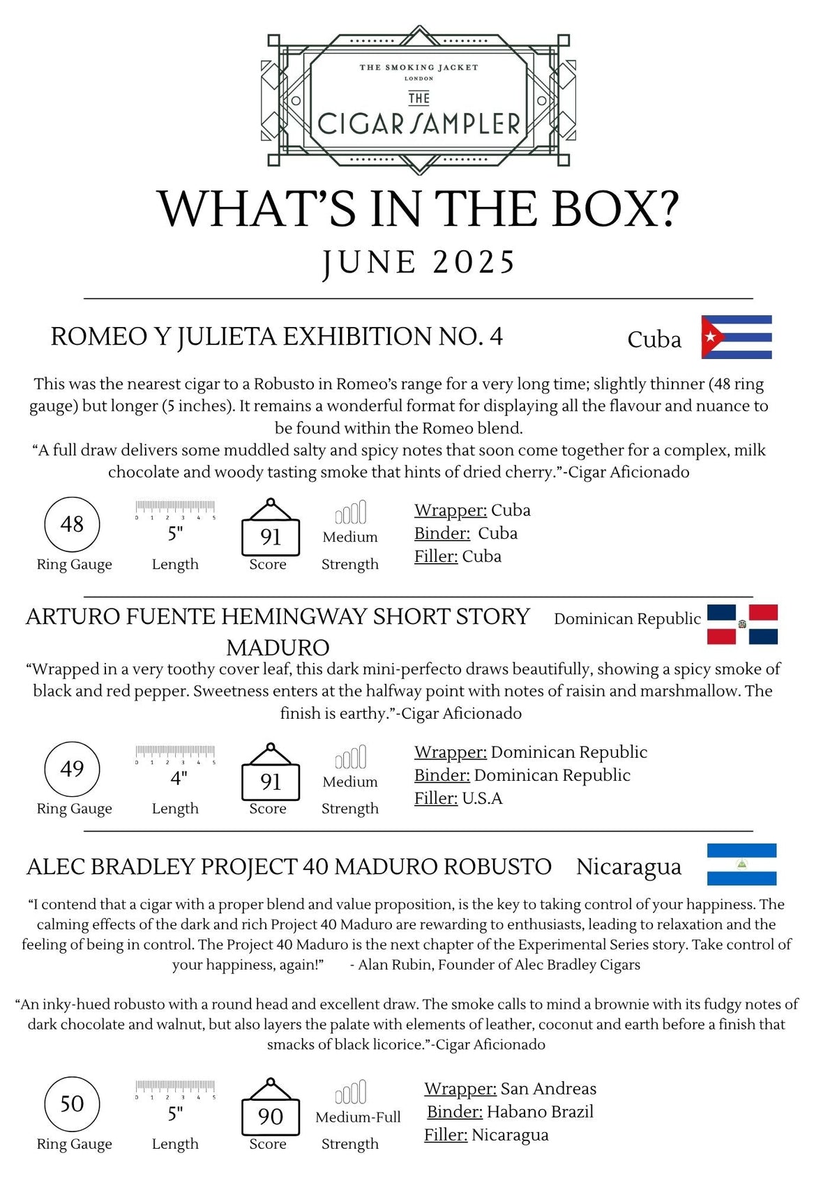 June 2025 Cigar Sampler of the Month - The Smoking Jacket