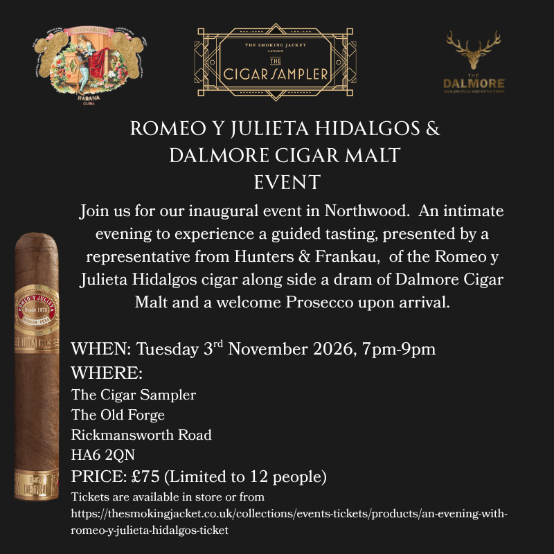 An Evening with Romeo y Julieta Hidalgos Ticket - The Smoking Jacket