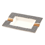 Chequered Design 2 Position Cigar Ashtray - Ashtray - The Smoking Jacket