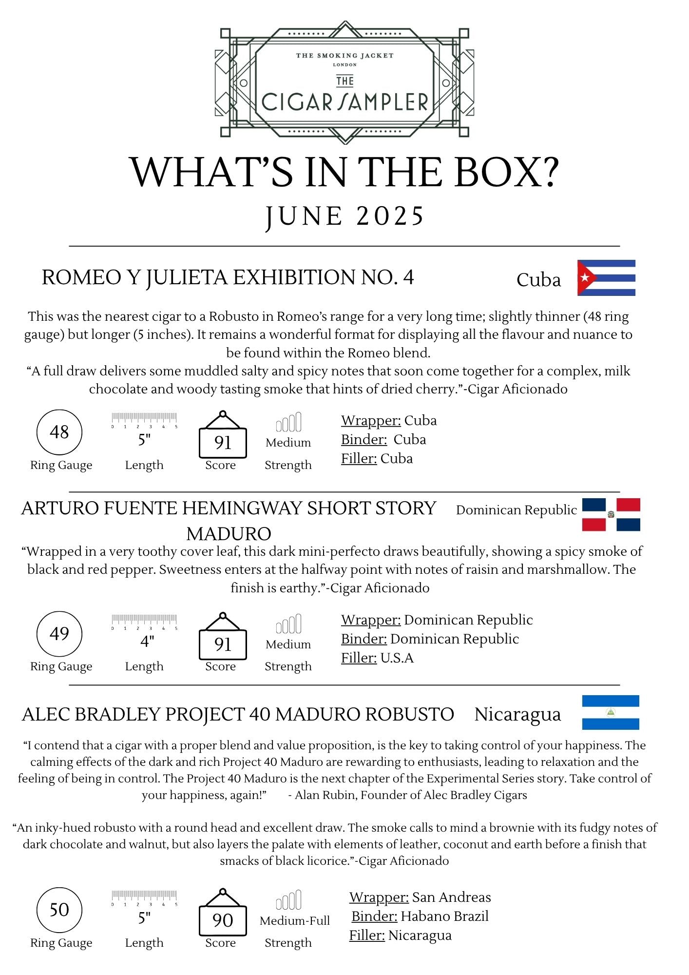 June 2025 Cigar Sampler of the Month - The Smoking Jacket