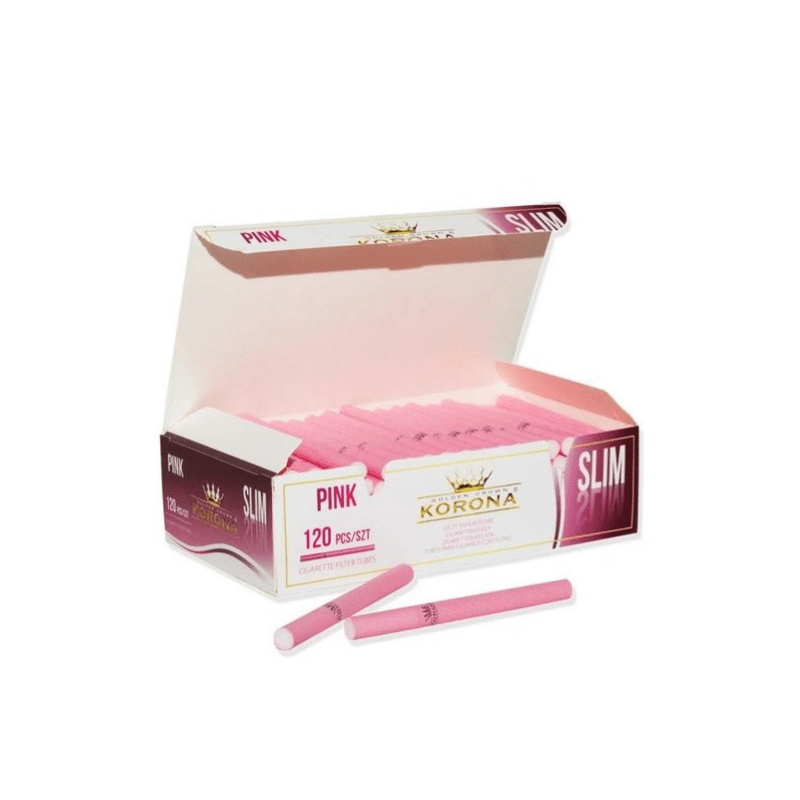 Korona Slim Pink cigarette tubes - The Smoking Jacket