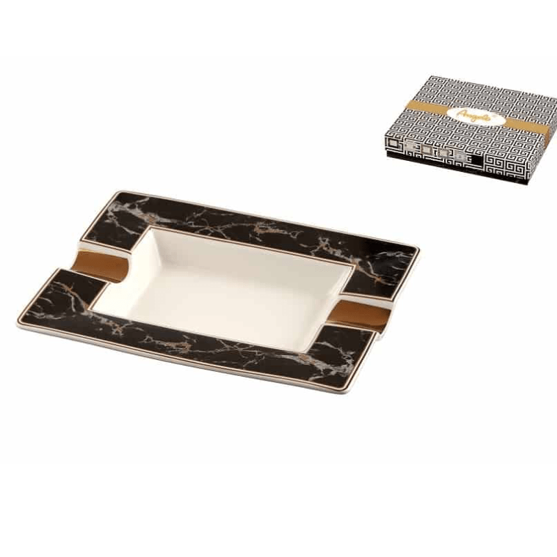 Marble Design 2 Position Cigar Ashtray - Ashtray - The Smoking Jacket