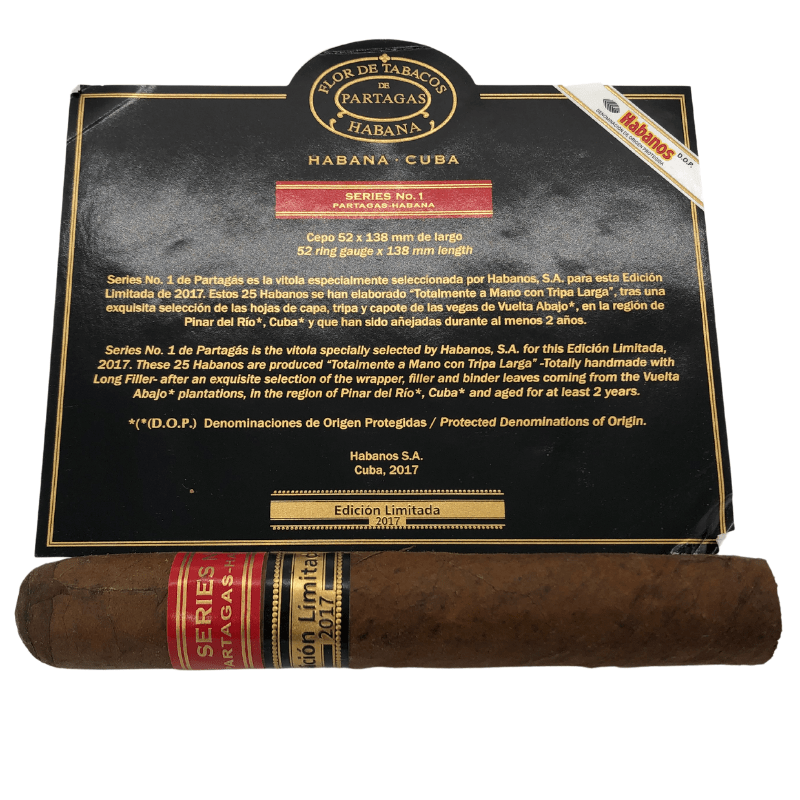 Partagas Serie No.1 Limited Edition 2017 - Cigars - The Smoking Jacket